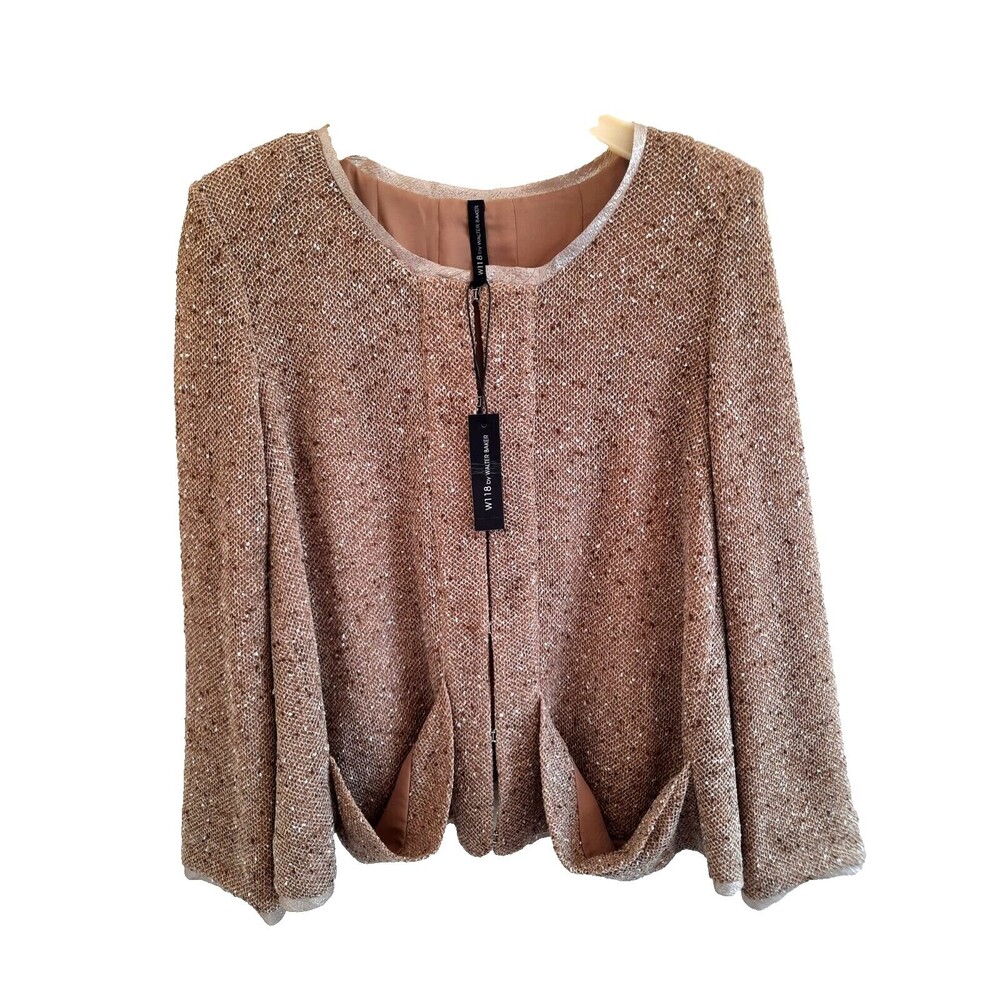 NWT W118 By WALTER BAKER Elizabeth Jacket Gold Size M Medium Orig $188.00
